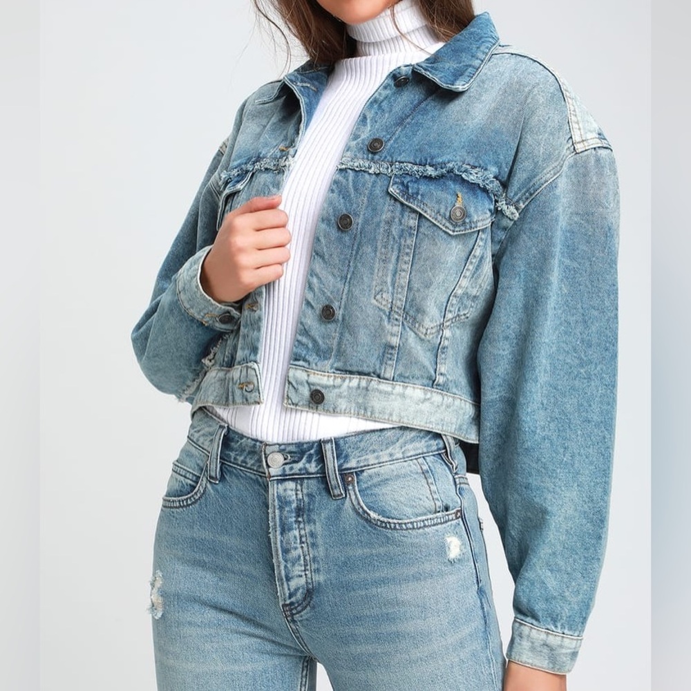 Free People Blue Jean Jacket